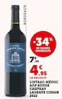 Listrac-médoc AOP rouge 2022 à Super U dans Concoret