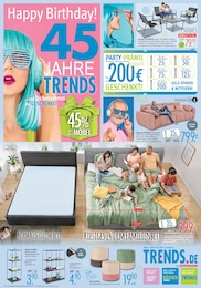 Trends Prospekt für Solingen mit 8 Seiten Trends Prospekt für Solingen: "45 Jahre Trends …und Du bekommst die Geschenke", 8 Seiten, 26.07.2025 - 23.08.2025