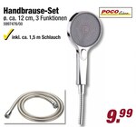 Handbrause-Set von Poco Line für 9,99 € bei POCO im Angebot Handbrause-Set von Poco Line im aktuellen POCO Prospekt