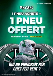 Prospectus Garages & Automobile Feu Vert en cours à Balizy et alentours, "1 PNEU ACHETÉ = 1 PNEU OFFERT", 1 page, 25/02/2026 - 24/03/2026 Catalogue Garages & Automobile Feu Vert en cours à Balizy et alentours, "1 PNEU ACHETÉ = 1 PNEU OFFERT", 1 page, 25/02/2026 - 24/03/2026