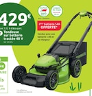 Tondeuse sur batterie tractée 48 V - GREENWORKS dans le catalogue Mr.Bricolage