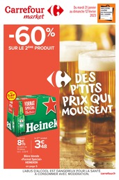 Catalogue Carrefour Market "Des p'tits prix qui moussent", 44 pages, 31/01/2023 - 12/02/2023 Prospectus Carrefour Market "Des p'tits prix qui moussent", 44 pages, 31/01/2023 - 12/02/2023