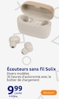 Écouteurs sans fil - Solix en promo chez Action Grigny à 9,99 €