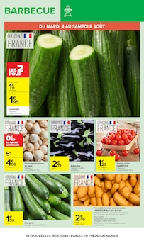 Promotion Courgette dans le prospectus Carrefour, valable du 04/08/2026 au 17/08/2026 Promo Courgette dans le catalogue Carrefour du moment à la page 12