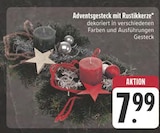 Adventsgesteck mit Rustikkerze Angebote bei E center Erlangen für 7,99 €