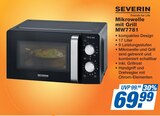 Severin Mikrowelle mit Grill MW7781 Angebote bei famila Nordost Langenhagen für 69,99 €