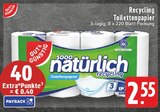 Aktuelles Recycling Toilettenpapier Angebot bei E center in Duisburg ab 2,55 €