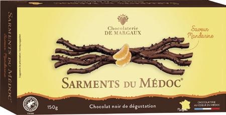 Sarments du Médoc chocolat noir saveur mandarine