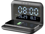 Aktuelles Smart Clock Wireless induktive Ladestation mit Wecker Universal, Schwarz Angebot bei MediaMarkt Saturn in Darmstadt ab 29,99 €