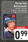 Aktuelle Felix Katzenfutter Angebote bei EDEKA in Solingen (Klingenstadt) Aktuelles Knabber Mix Angebot bei EDEKA in Solingen (Klingenstadt) ab 0,99 €