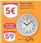 Quarzwanduhr Angebote von Pregoo bei GLOBUS Bad Kreuznach für 5,00 €