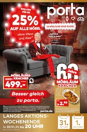 porta Möbel Möbel & Einrichtung Prospekt der aktuellen Woche mit 12 Seiten, gültig von 26.10.2025 bis 01.11.2025, in Rüdersdorf und Umgebung Aktueller porta Möbel Möbel & Einrichtung Prospekt in Rüdersdorf und Umgebung, "DIE MÖBILÄUMS-SPAR-SHOW" mit 12 Seiten, 26.10.2025 - 01.11.2025