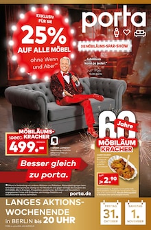 Aktueller porta Möbel Prospekt (Erkner, 12 Seiten zum blättern porta Möbel Prospekt DIE MÖBILÄUMS-SPAR-SHOW mit 12 Seiten
