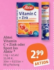 Vitamin C + Zink ider Sport Iso Aktiv Angebote von Abtei bei tegut Heidelberg für 2,99 €