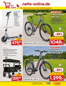 Fahrrad im Netto Marken-Discount Prospekt "Aktuelle Angebote" mit 72 Seiten (München)