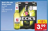 Pils oder Green Lemon Angebote von Beck's bei Netto Marken-Discount Aalen für 3,99 €