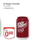 Limonade Angebote von Dr Pepper bei GLOBUS Bochum für 0,88 €