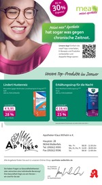 mea - meine apotheke Apotheken Prospekt der aktuellen Woche mit 4 Seiten, gültig von 01.01.2026 bis 31.01.2026, in Wallenfels und Umgebung Aktueller mea - meine apotheke Apotheken Prospekt in Wallenfels und Umgebung, "Unsere Januar-Angebote" mit 4 Seiten, 01.01.2026 - 31.01.2026