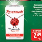 Weizenmehl Type 405 im Angebot bei Marktkauf in Fürth Weizenmehl Type 405 Angebote von Rosenmehl bei Marktkauf Fürth für 2,49 €