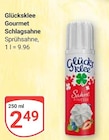 Gourmet Schlagsahne Angebote von Glücksklee bei GLOBUS Kerpen für 2,49 €