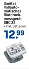 Vollautomatisches Blutdruckmessgerät SBC 23 von Sanitas für 12,99 € bei Rossmann im Angebot Vollautomatisches Blutdruckmessgerät SBC 23 von Sanitas im aktuellen Rossmann Prospekt
