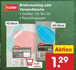 Briefumschlag oder Versandtasche im Angebot bei Netto Marken-Discount in Bergisch Gladbach Briefumschlag oder Versandtasche Angebote von maker bei Netto Marken-Discount Bergisch Gladbach für 1,29 €