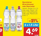Mineralwasser oder Nearwater Angebote von Gerolsteiner bei Netto Marken-Discount Ludwigshafen für 4,69 €
