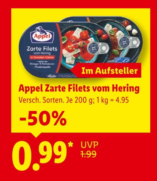 Zarte Filets vom Hering