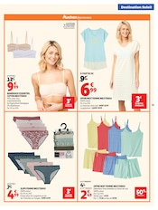 Promos Pyjama Femme dans le catalogue "DESTINATION SOLEIL" de Auchan Hypermarché Pyjama Femme en promo dans le catalogue Auchan Hypermarché à la page 19
