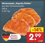 Aktuelles Wintersteaks Paprika Pfeffer Angebot bei Netto Marken-Discount in Moers ab 2,99 €