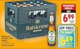 Pilsener oder Export von Ratskrone im aktuellen E center Prospekt