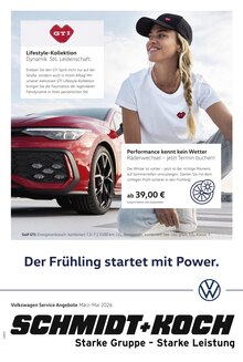Volkswagen Delmenhorst Prospekt der aktuellen Woche, gültig von 01.03.2026 bis 31.05.2026 Aktueller Volkswagen Delmenhorst Prospekt "Der Frühling startet mit Power" mit 1 Seite