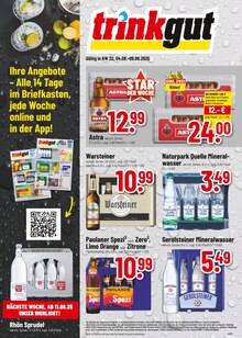 Bier im Trinkgut Prospekt "Aktuelle Angebote" mit 8 Seiten (Mainz)