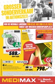 Fernseher im MEDIMAX Prospekt in Lüneburg Aktueller MEDIMAX Prospekt mit Fernseher, "GROSSER SONDERVERKAUF IM AKTIONSZELT!", Seite 1
