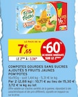Compotes gourdes sans sucres ajoutés 5 fruits jaunes - Pom'Potes en promo chez Intermarché Compotes gourdes sans sucres ajoutés 5 fruits jaunes - Pom'Potes dans le catalogue Intermarché