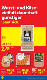 Wurst im Lidl Prospekt "Der Preisführer macht Deutschland dauerhaft günstiger!" mit 32 Seiten (Karlsruhe)