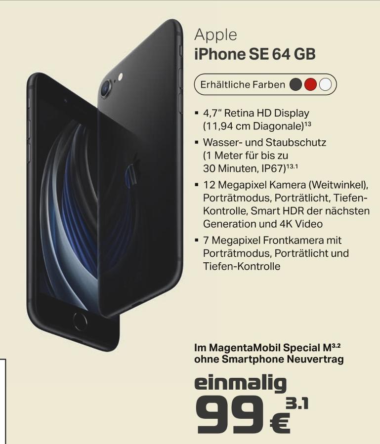 TMC Sauerland GmbH Arnsberg - iPhone SE 64 GB iPhone SE 64 GB Angebot bei TMC Sauerland GmbH Arnsberg im Prospekt ENTFALTE DEINE WELT