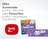 Schokolade oder Favourites Angebote von Milka bei Akzenta Wuppertal für 2,49 €