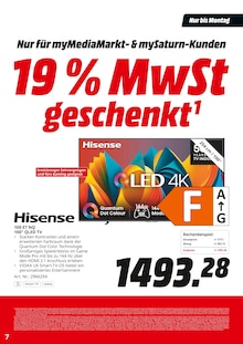 Fernseher im aktuellen MediaMarkt Saturn Prospekt (Bergkamen) Fernseher im MediaMarkt Saturn Prospekt "19% MwSt geschenkt" mit 21 Seiten (Bergkamen)
