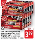 Alkaline Batterie Micro AAA Angebote von Gut & Günstig bei E center Reutlingen für 3,59 €