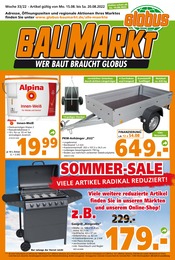 Globus-Baumarkt Prospekt für Oersdorf mit 16 Seiten Globus-Baumarkt Prospekt für Oersdorf: WER BAUT BRAUCHT GLOBUS, 16 Seiten, 14.08.2022 - 20.08.2022