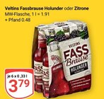 Fassbrause Holunder Angebote von Veltins bei GLOBUS Rüsselsheim für 3,79 €