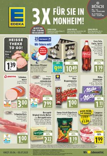 EDEKA Prospekt der Woche "Aktuelle Angebote" Seite 1, 30.06.2025 bis 05.07.2025 für Monheim Aktueller EDEKA Prospekt "Aktuelle Angebote" Seite 1 von 24 Seiten für Monheim
