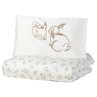 Bettwäsche-Set f Babybett, 2-teilig Kaninchen/weiß/beige Angebote von RÖDHAKE bei IKEA Jena für 19,99 €