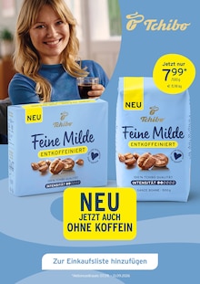 Aktueller Tchibo Prospekt (Seligenstadt, 4 Seiten zum blättern Tchibo Prospekt Voller Geschmack - ohne Koffein mit 4 Seiten