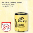 Allrounder Gewürz im Angebot bei GLOBUS in Altenburg Allrounder Gewürz Angebote von Just Spices bei GLOBUS Altenburg für 3,49 €