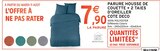 Parure housse de couette + 2 taies d'oreiller - COTE DECO en promo chez Intermarché Contact Lorient à 7,90 €