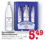 Mineralwasser Angebote von Gerolsteiner bei E center Frankfurt für 5,49 €