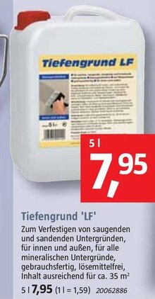Tiefengrund 'LF' bei BAUHAUS in Heidenheim Tiefengrund 'LF' im Angebot bei BAUHAUS Heidenheim für 7,95 €