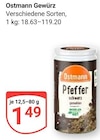 Gewürz Angebote von Ostmann bei GLOBUS Bensheim für 1,49 €